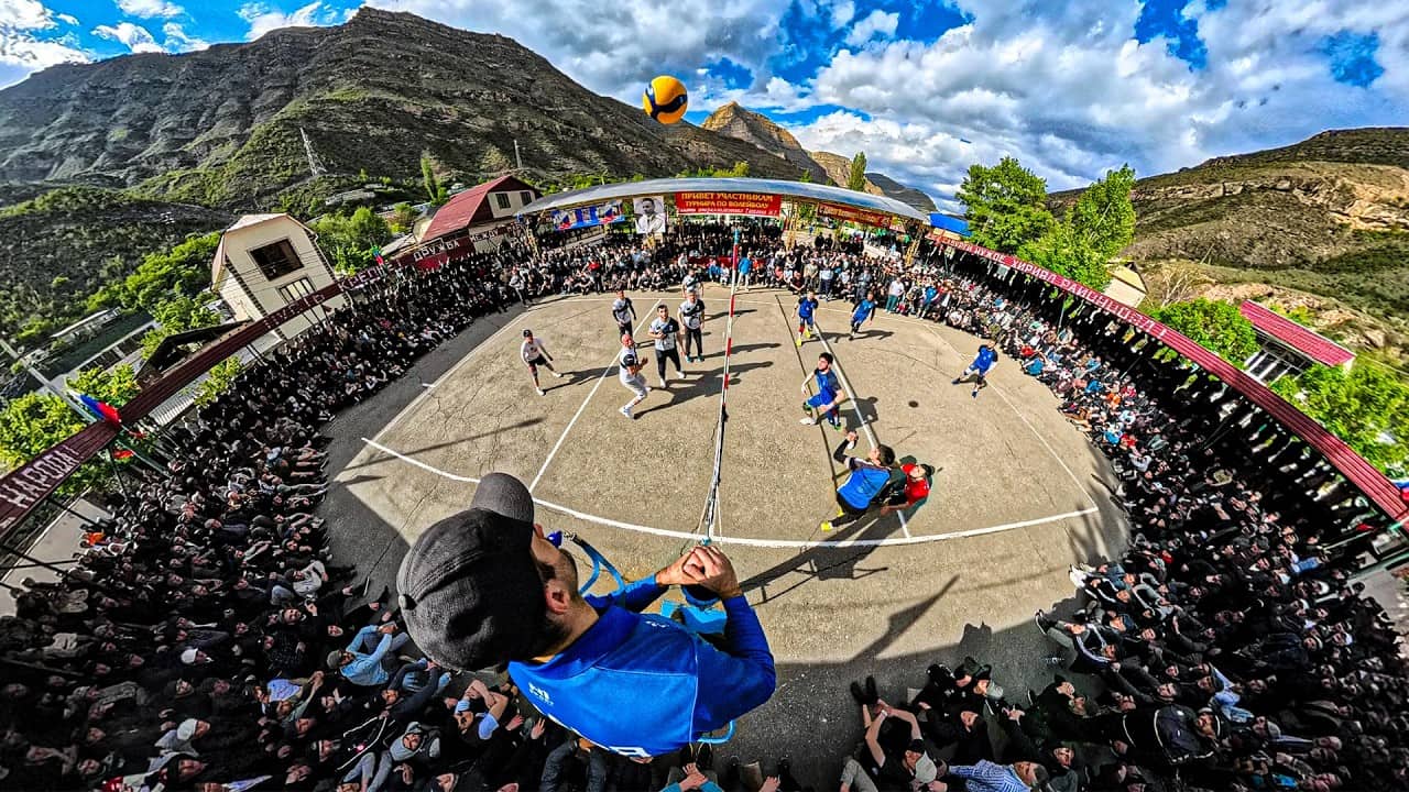 Shocking Volleyball Energy in Dagestan’s Mountain Village!