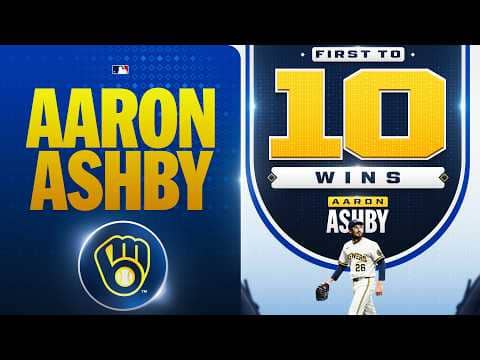 FIRST MLB PITCHER to 10 wins in 2026! Aaron Ashby has been DOMINANT for the Brewers!