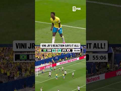 Vini Jr. was HYPE after Casemiro's equalizer for Brazil 🇧🇷