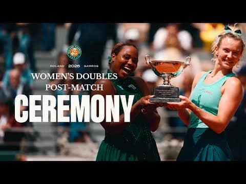 Women's doubles final post-match ceremony | Roland-Garros 2026