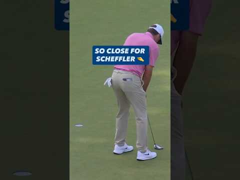 Scottie Scheffler JUST misses the tying putt 🫣