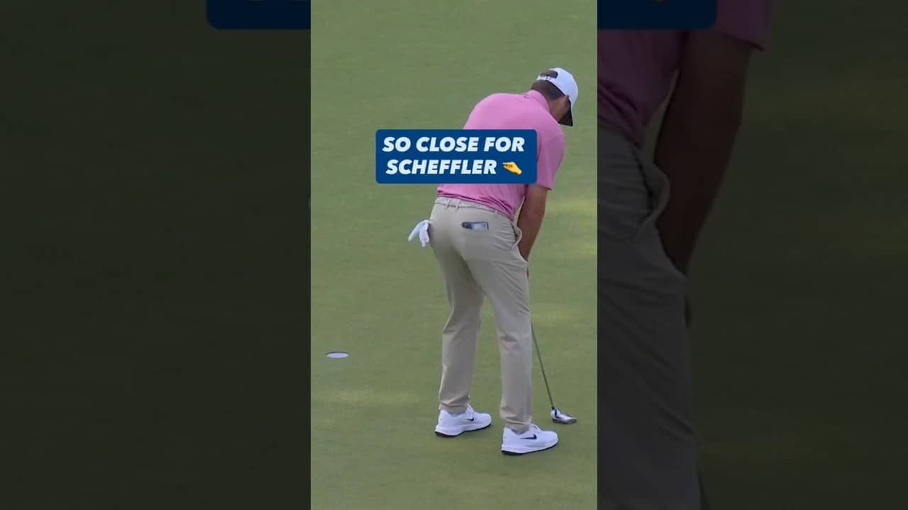 Scottie Scheffler JUST misses the tying putt 🫣
