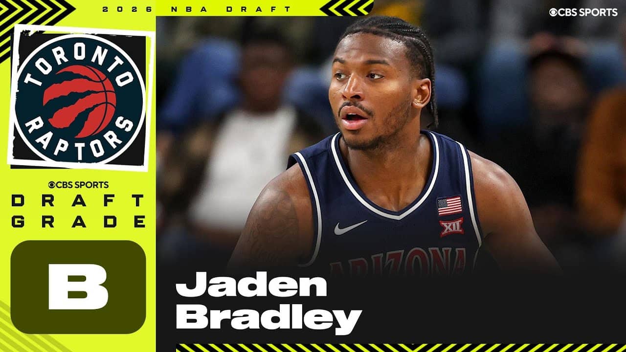 Jaden Bradley selected No. 50 overall by Raptors | 2026 NBA Draft Grades & Instant Reaction