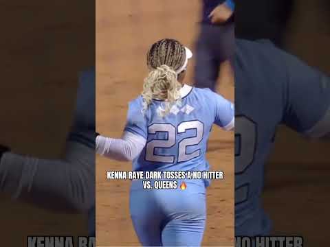 💪 Kenna Raye Dark complete control with 8 strikeouts vs. Queens #unc #unctarheels #softball #acc