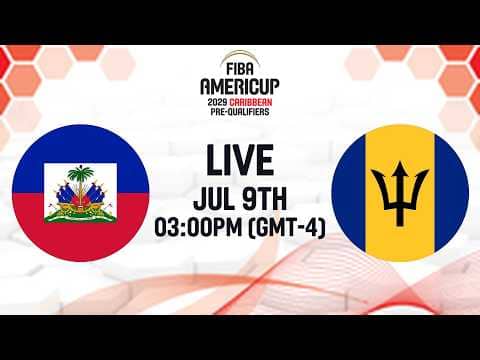 LIVE - Haiti v Barbados | FIBA AmeriCup 2029 Caribbean Pre-Qualifiers 2029 | Group Phase