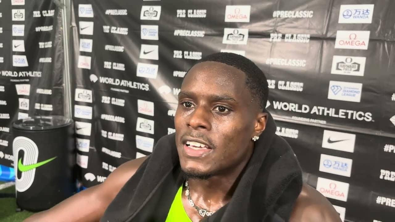 Christian Coleman Talks Steady Progression After 9.95 SB For 3rd In Prefontaine Classic 100m