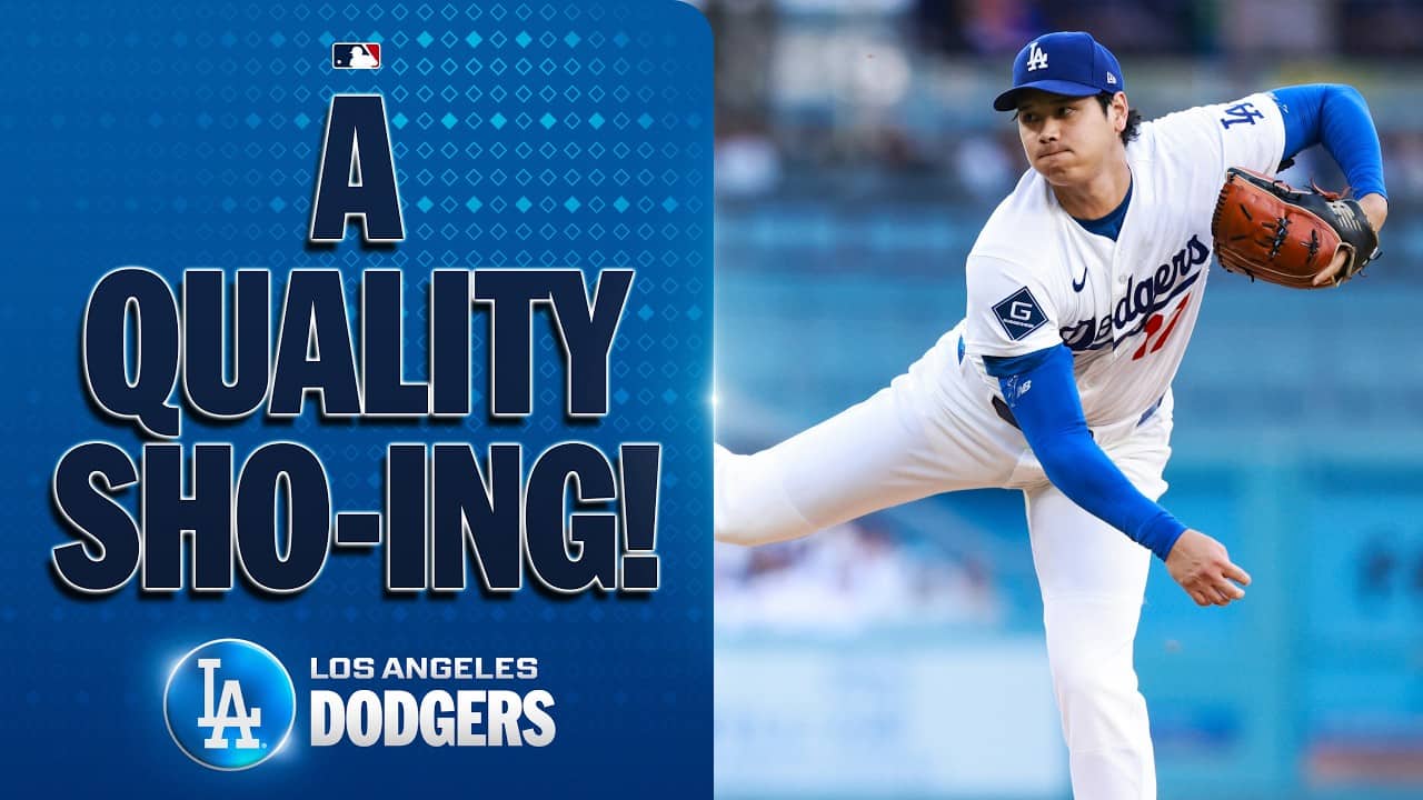 Shohei Ohtani notches 9 STRIKEOUTS during a QUALITY START against the Padres! 😮‍💨🔥