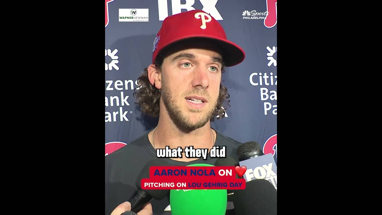 Aaron Nola knows how special it is to pitch on Lou Gehrig Day ❤️