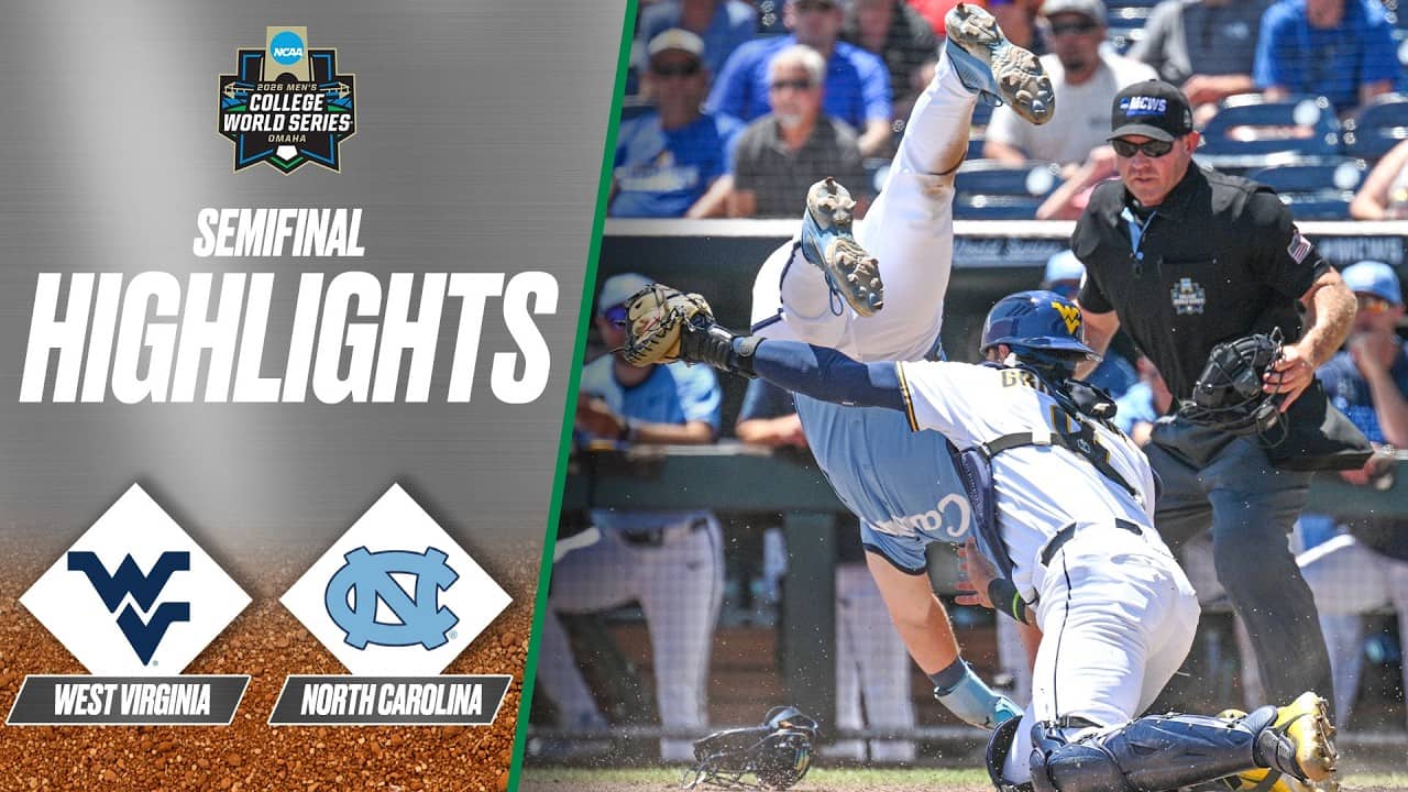 North Carolina vs. West Virginia: 2026 Men's College World Series semifinals | Extended highlights