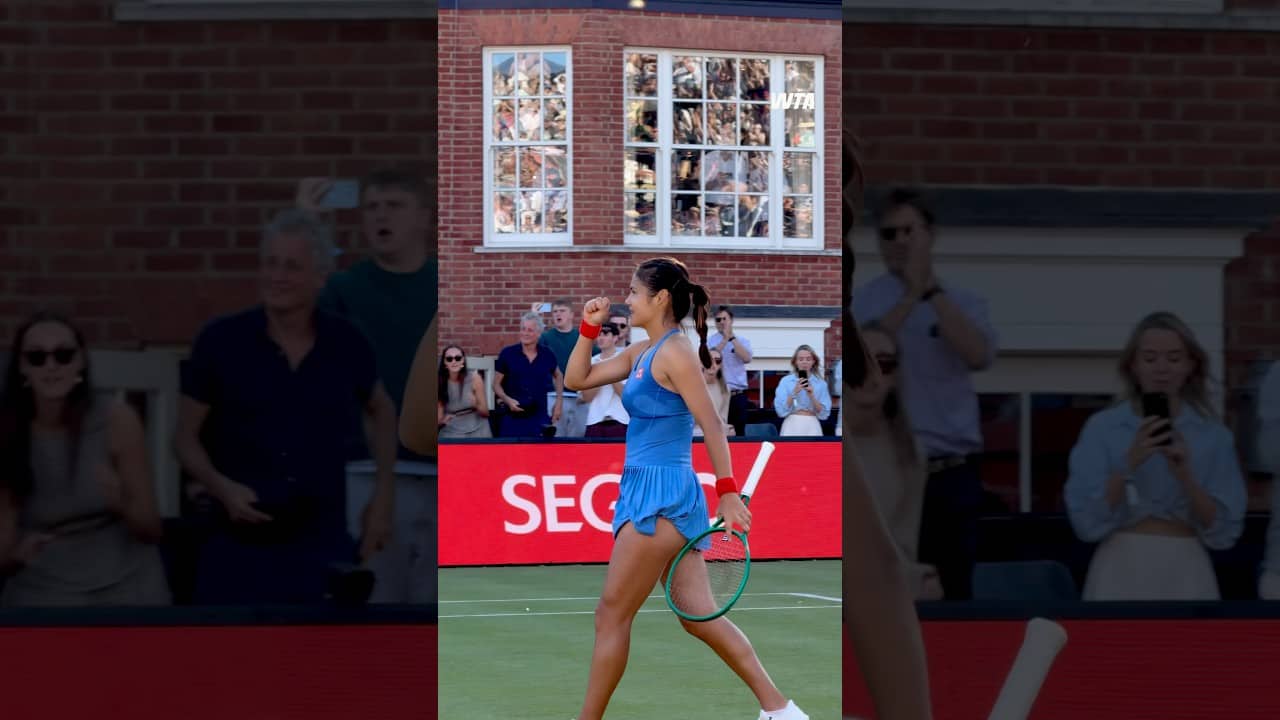 That home final feeling 🥹Emma Raducanu reaches her first final at The Queen’s Club! #WTA