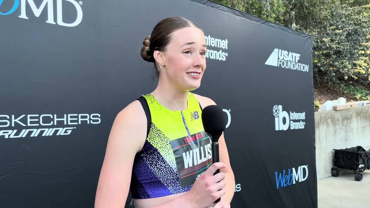 Roisin Willis 1:58.08 Win at Sound Running LA Track Fest in 800m