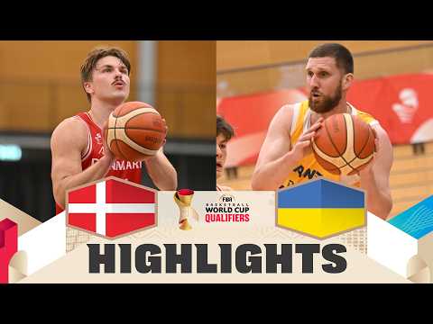 Denmark 🇩🇰 v Ukraine 🇺🇦 | Highlights | FIBA Basketball World Cup 2027 European Qualifiers