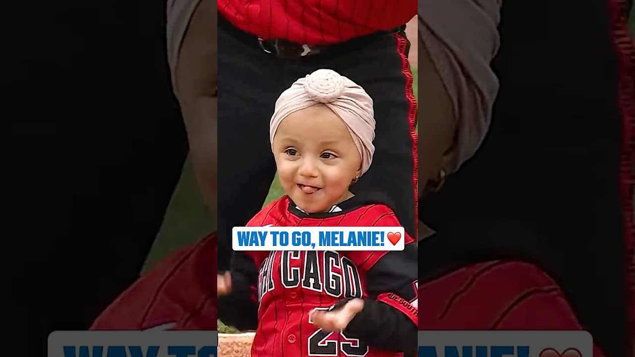 Currently undergoing treatment for medulloblastoma, Melanie joined Southpaw in rounding the bases!