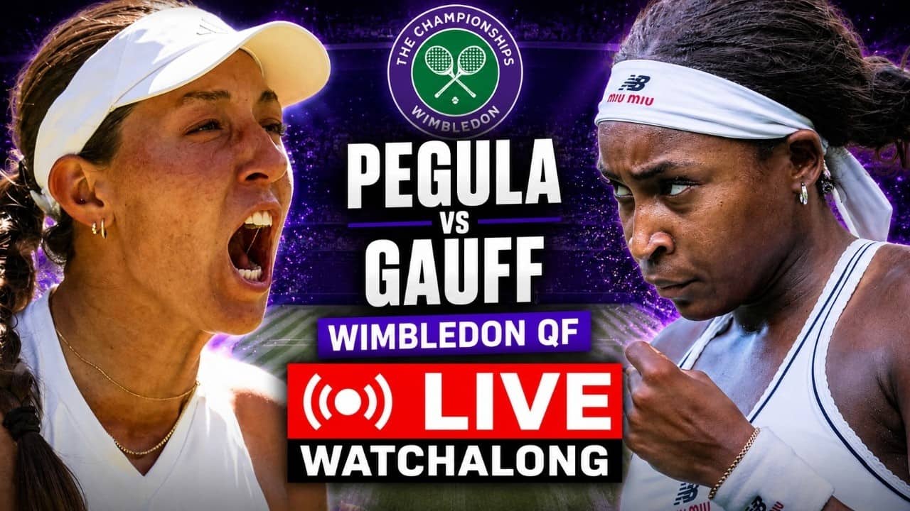 Jessica Pegula vs Coco Gauff | Wimbledon 2026 | Quarter-Final | LIVE TENNIS WATCHALONG