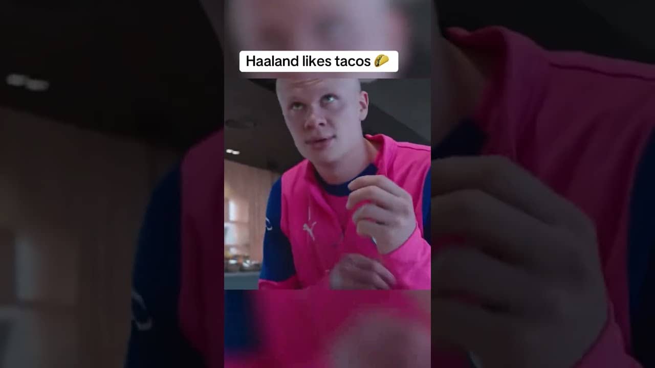 One of Erling Haaland's favorite foods: Tacos 🌮😂 (via @erlinghaaland/TT)