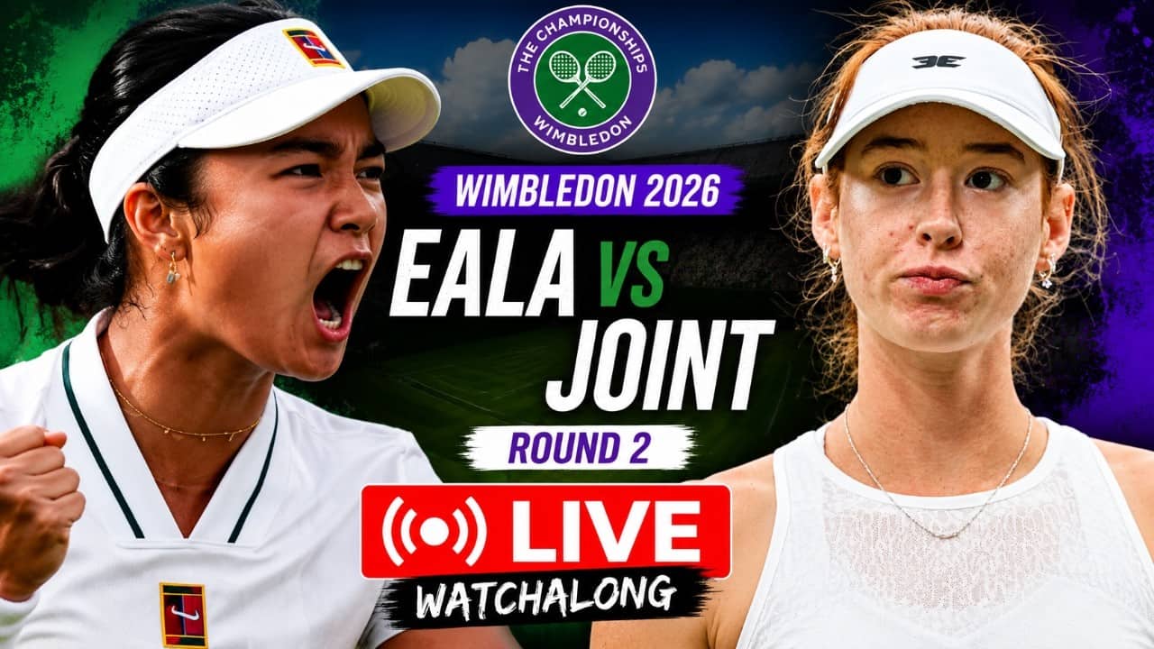 Alex Eala vs Maya Joint | Wimbledon 2026 Round 2 | LIVE TENNIS WATCHALONG