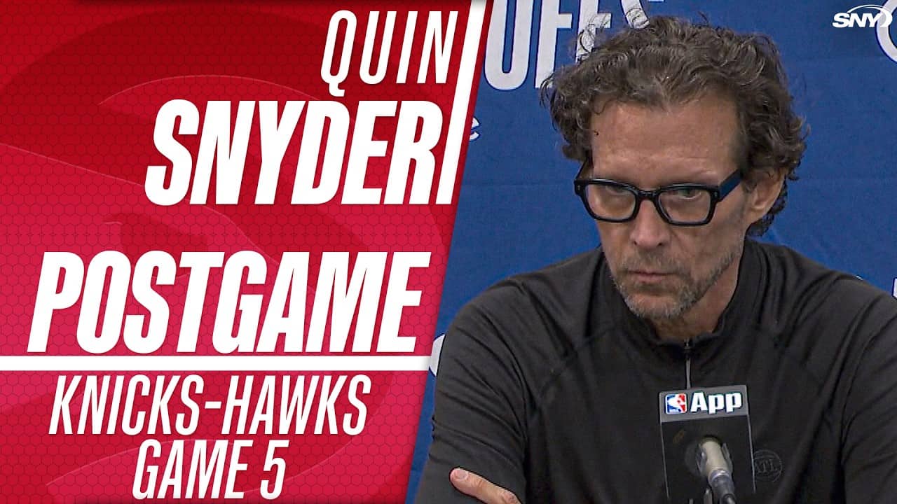 Quin Snyder reacts to Hawks Game 5 loss to the Knicks