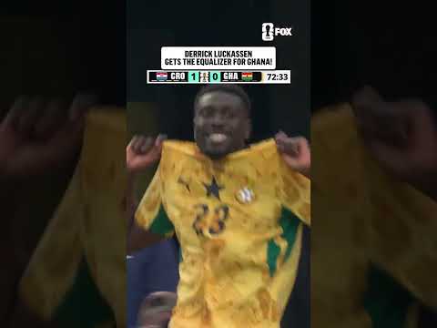 After VAR review, the goal is GIVEN 🇬🇭 Ghana levels the game against Croatia!