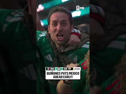 MEXICO TAKES THE LEAD OVER ECUADOR AND THE STADIUM GOES WILD