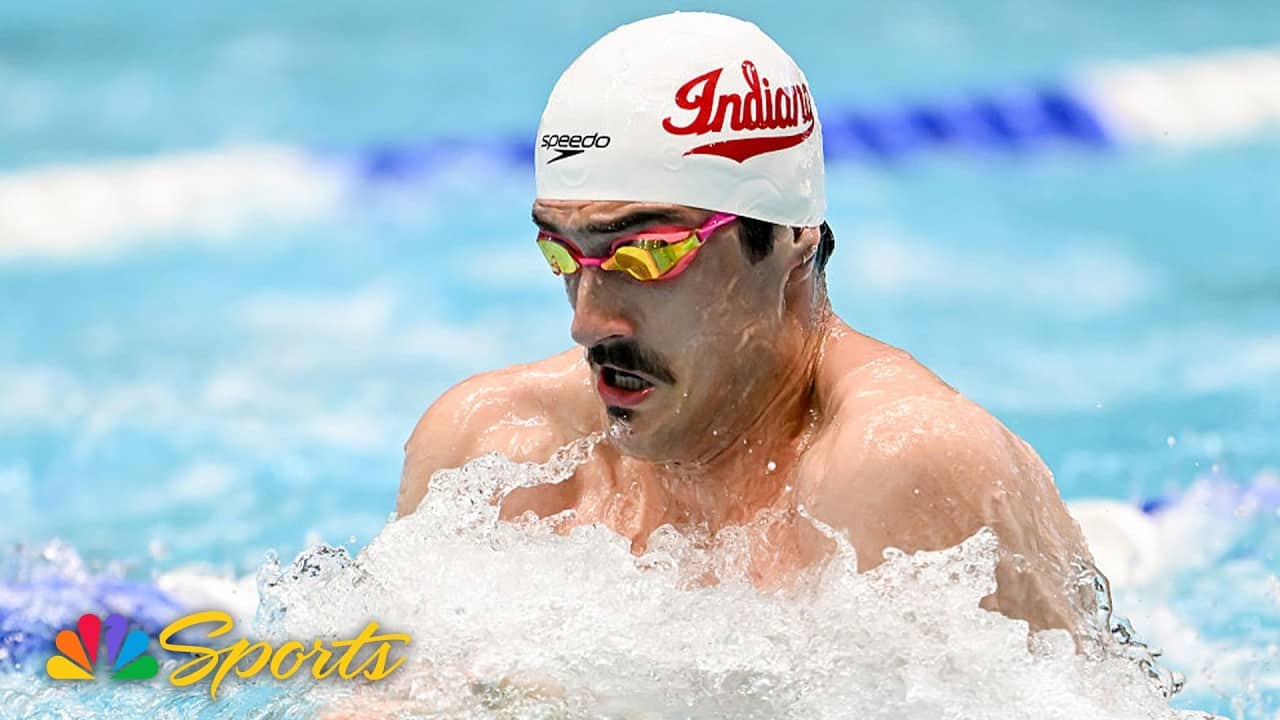 Van Mathias ROCKETS to lifetime best 50m freestyle in Indianapolis | NBC Sports