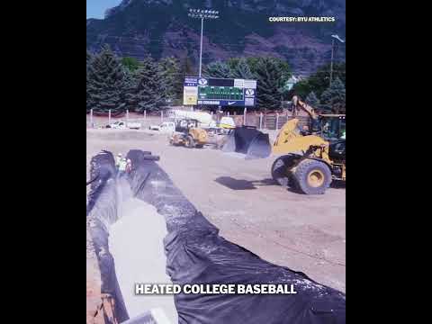 BYU’s Miller Park is the the only heated college baseball field in the country ❄️🔥
