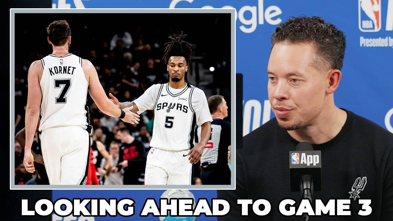 Mitch Johnson on Spurs Not Being as Sharp in Game 2 and Shifting Focus to Game 3 in Portland