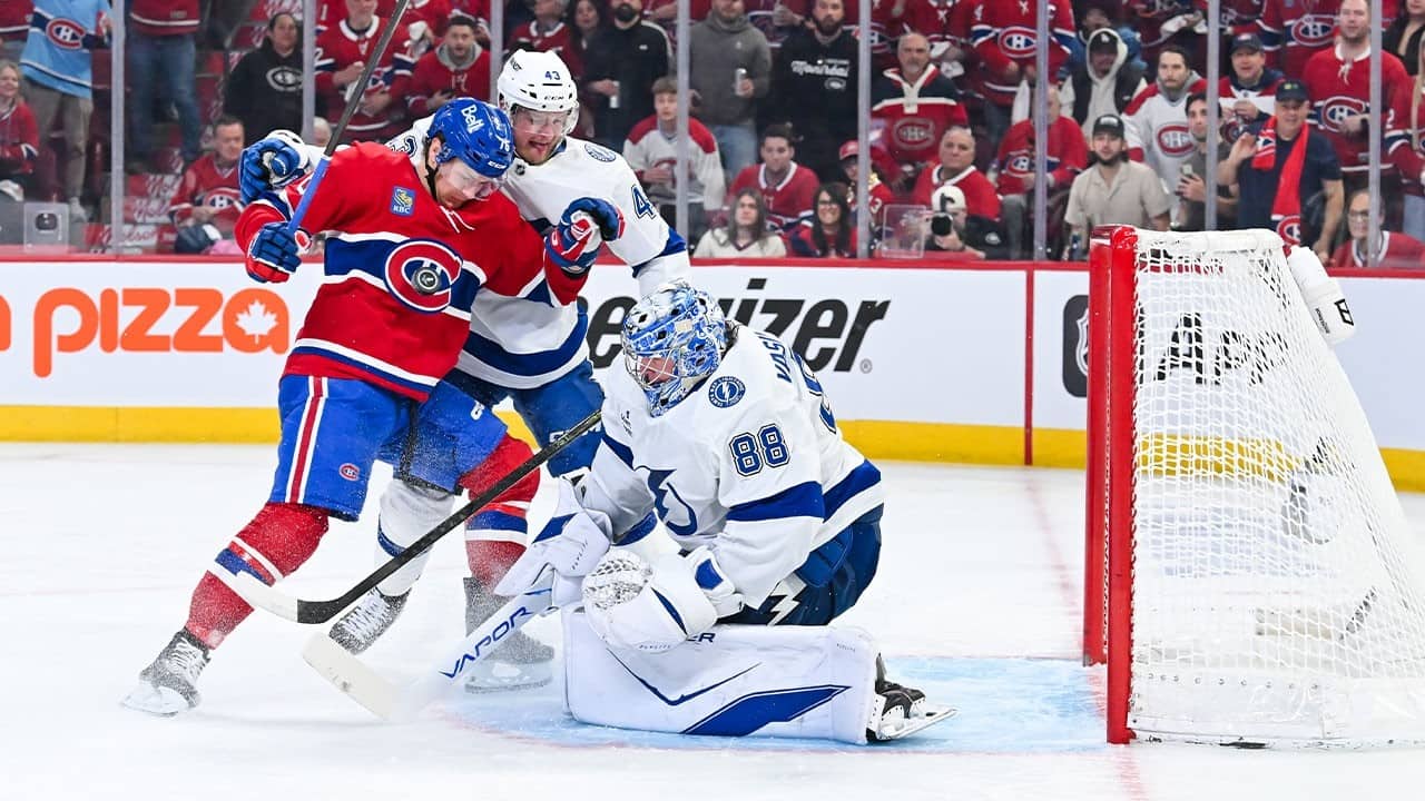 MONTREAL takes LEAD in Game 4 off poke check gone WRONG!