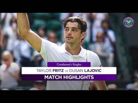 Fritz on FIRE 🔥 | Taylor Fritz v Dusan Lajovic | Highlights | Wimbledon 2026