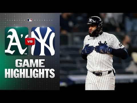 A's vs. Yankees Game Highlights (4/7/26) | MLB Highlights