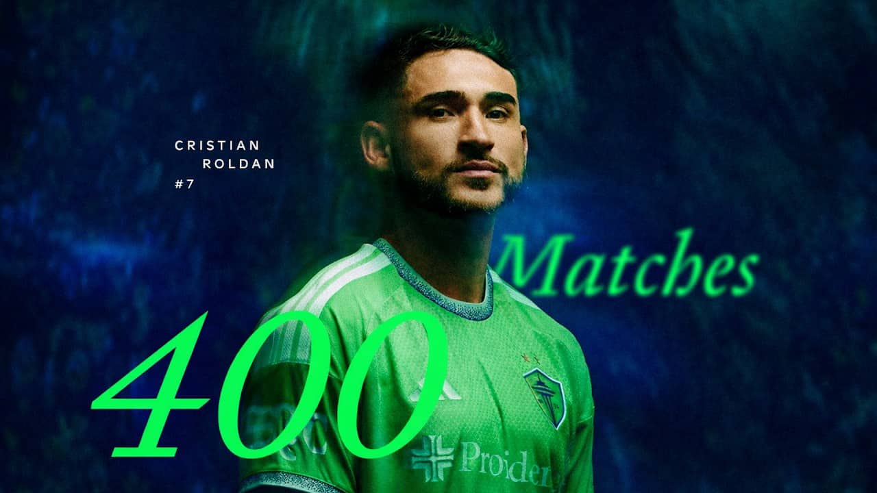 Congrats to Cristian Roldan on making 400 appearances with Sounders FC!