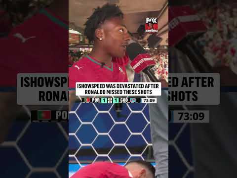Ronaldo with two golden chances and @IShowSpeed couldn't believe he didn't score