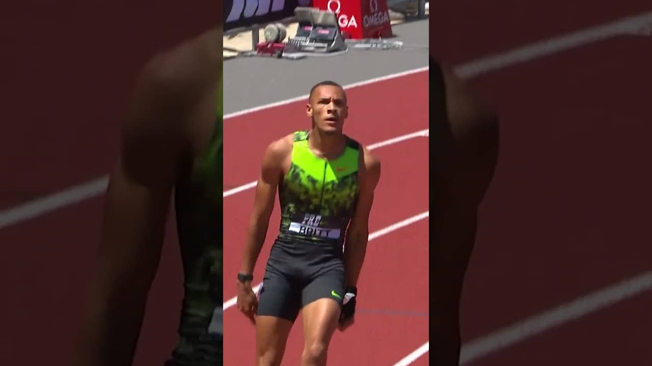Jamal Britt with 12.86 meeting record and ANOTHER PB to win in Eugene #DiamondLeauge