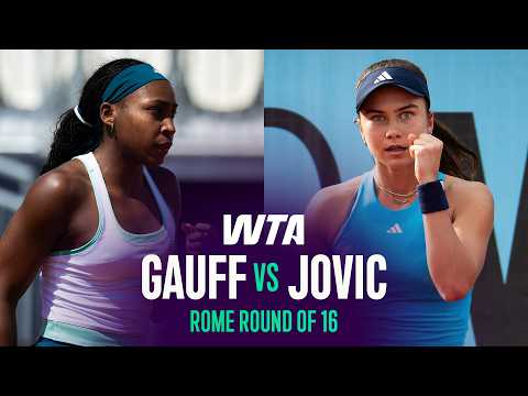 Coco Gauff vs. Iva Jovic | 2026 Rome Round of 16 | WTA Match Highlights