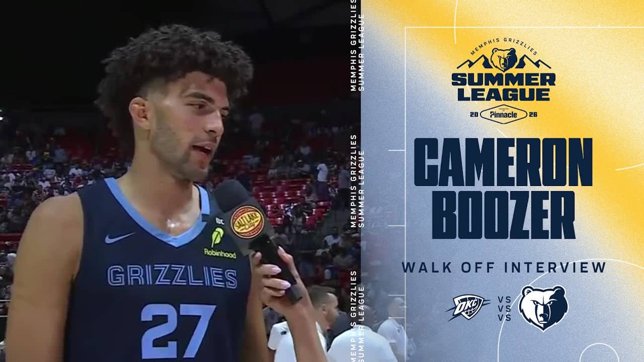 Cameron Boozer Walk Off Interview | Grizzlies Vs. Thunder