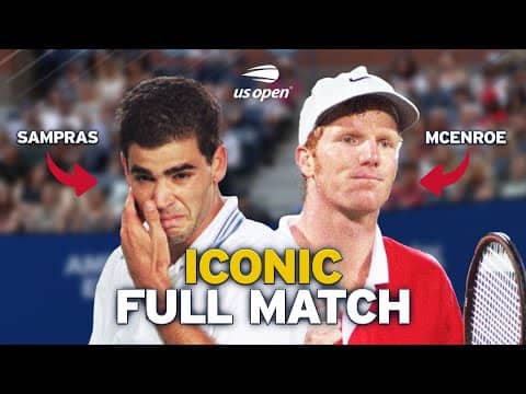 Pete Sampras vs. Jim Courier Iconic Full Match | 1995 US Open Quarterfinal