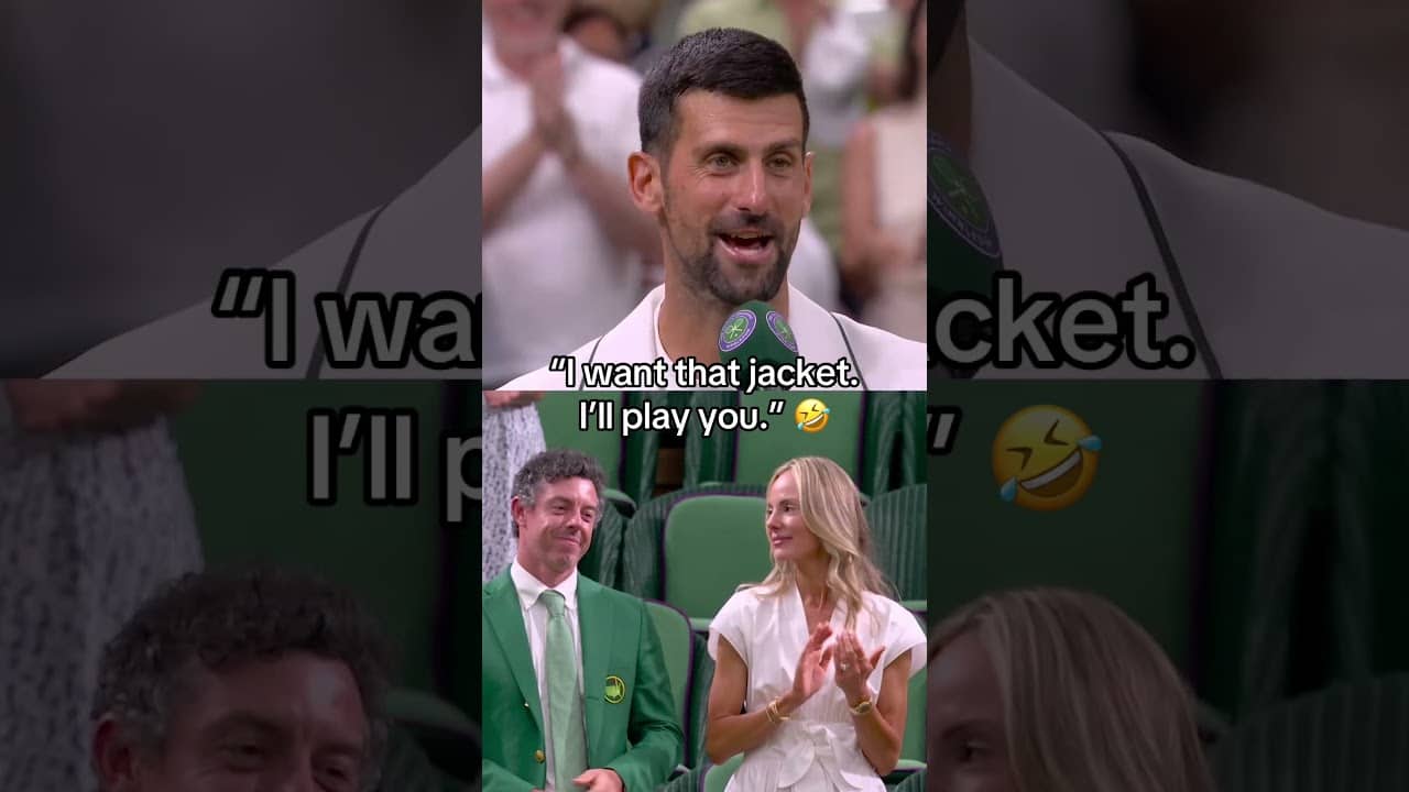 Novak wants Rory’s Masters jacket 😭🔥