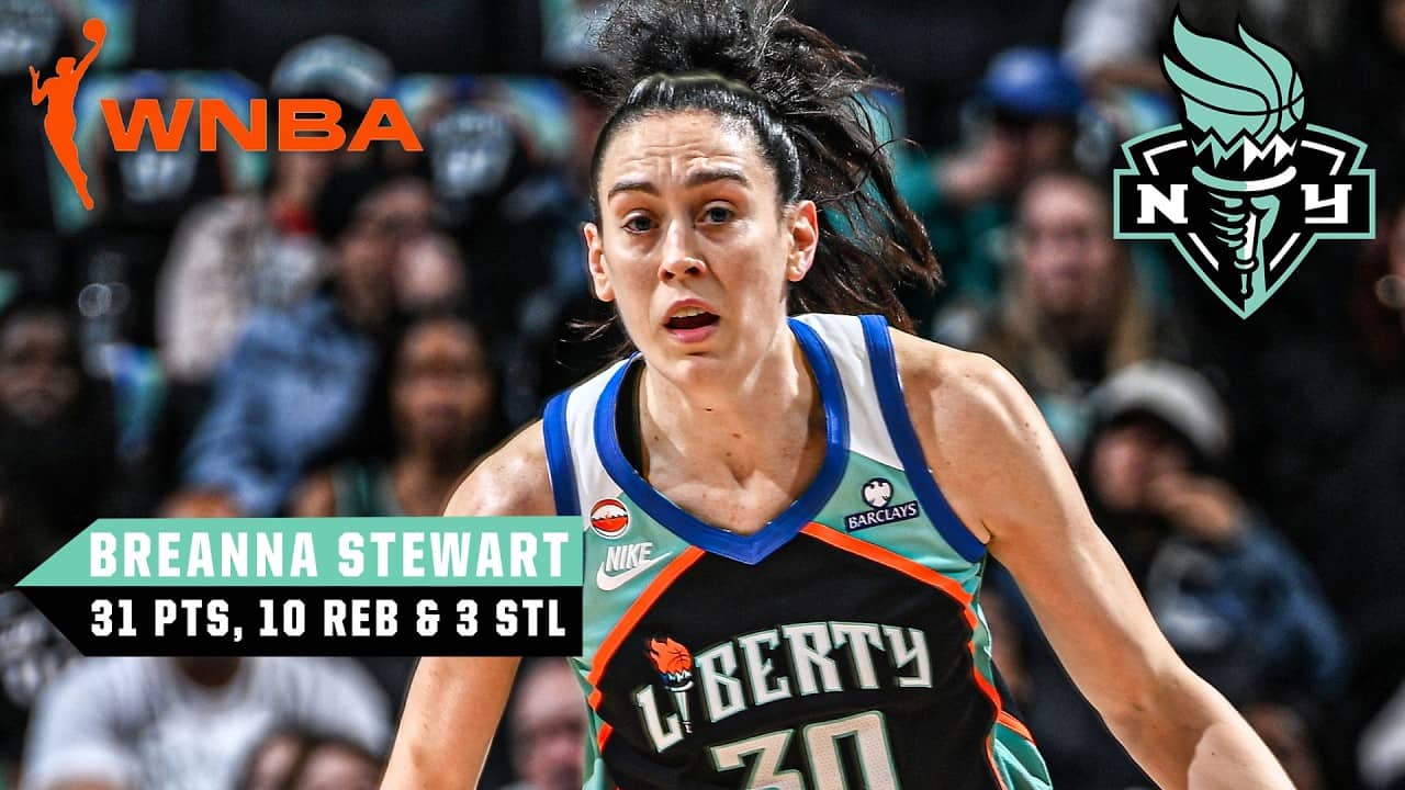 SEASON OPENER 🗽 Breanna Stewart drops DOUBLE-DOUBLE in first Liberty win of season | WNBA on ESPN