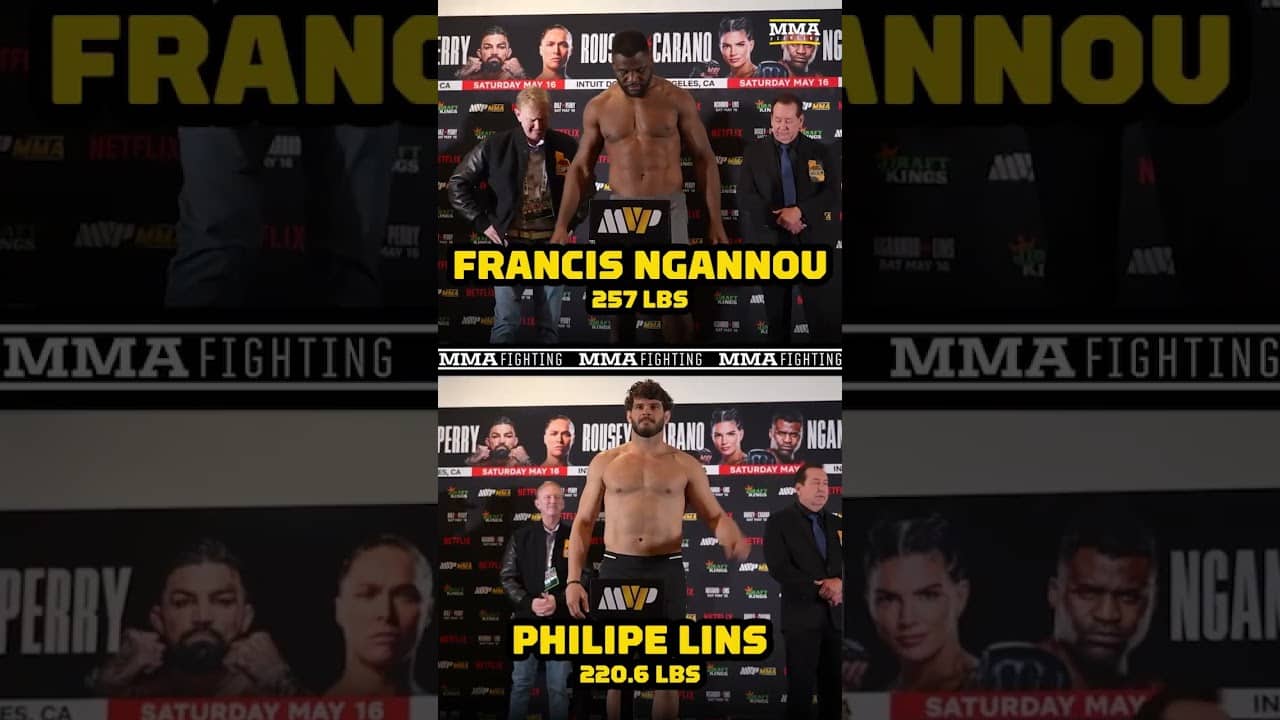 Francis Ngannou and Philipe Lins tip the scale at more than 450 lbs combined 💪⚖️