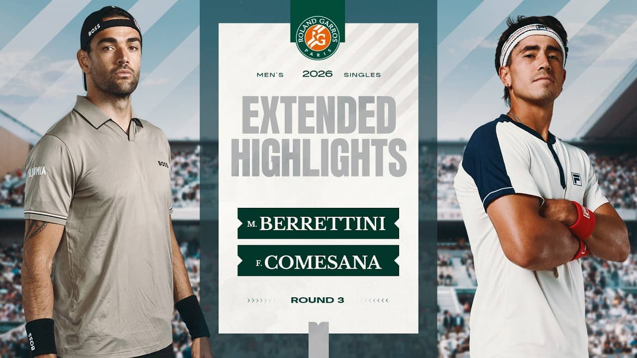 Matteo Berrettini vs Francisco Comesana | Round 3 Extended Highlights | Roland-Garros 2026