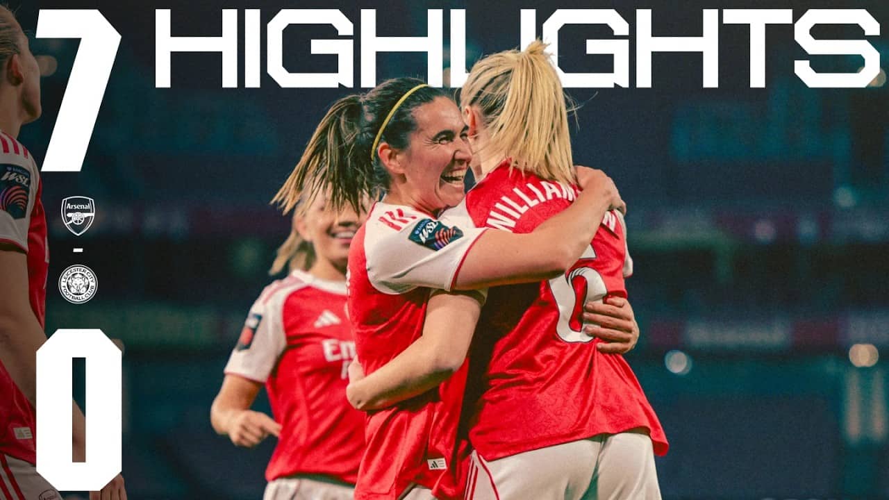 MAGNIFICENT SEVEN-GOAL WIN 🥰 | Arsenal vs Leicester City (7-0) | WSL
