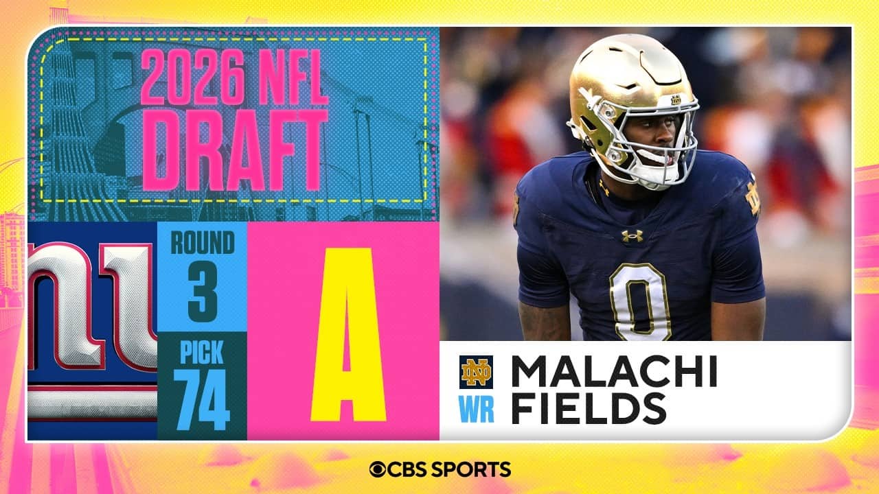 Giants select Malachi Fields in Third Round, No. 74 overall | 2026 NFL Draft Grades & Reaction