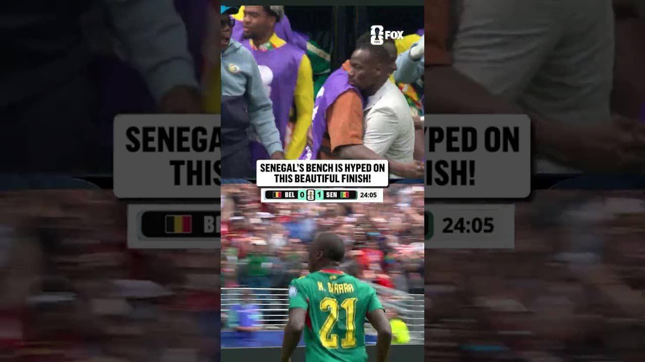 Pape Thiaw was HYPE and then locked in after Senegal's goal 🇸🇳