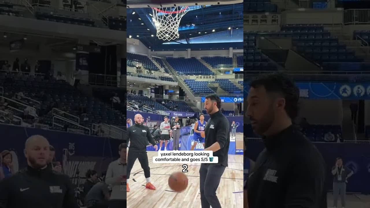 Yaxel looking secure in the shooting drills 🏀