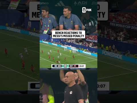 Limited reactions from the Egypt and Argentina managers after Messi's missed penalty