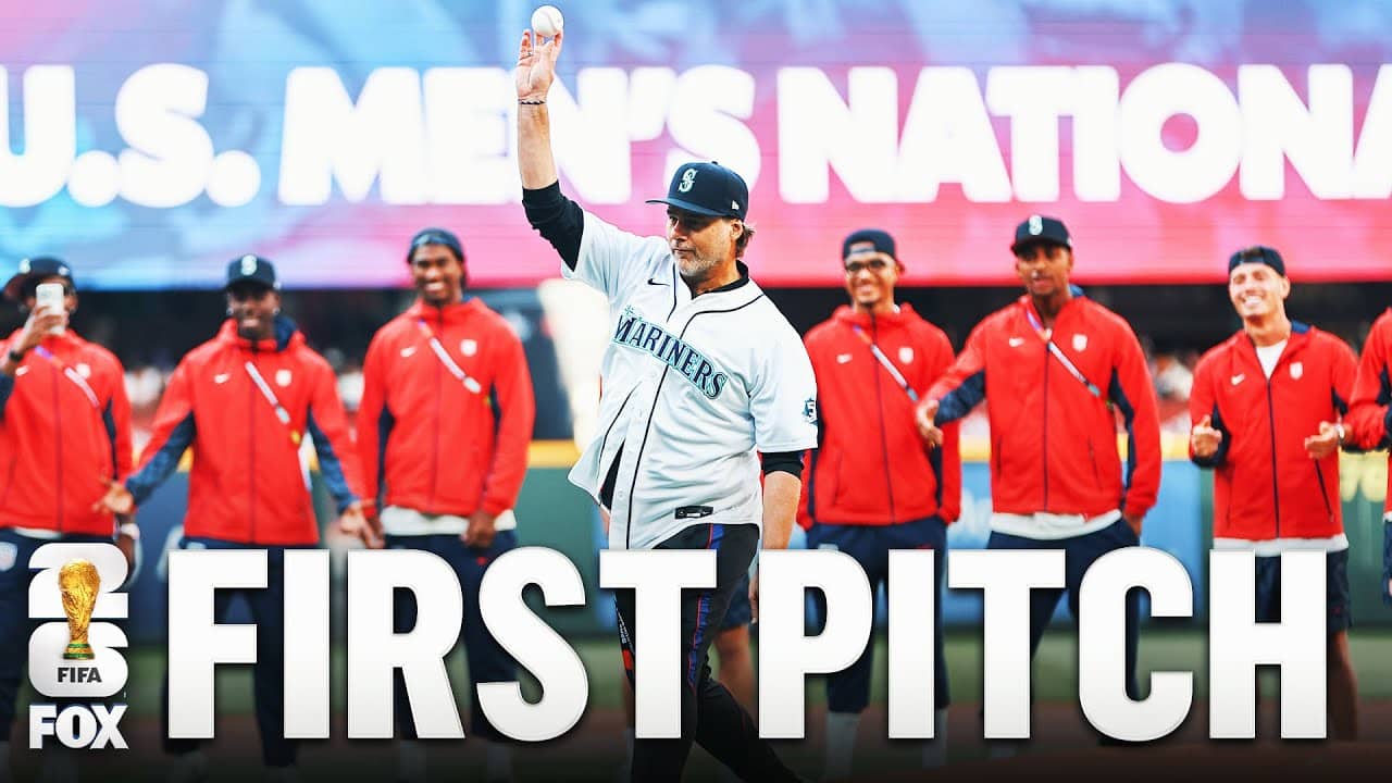 United States’ Head Coach Mauricio Pochettino Throws First Pitch at Seattle Mariners Game