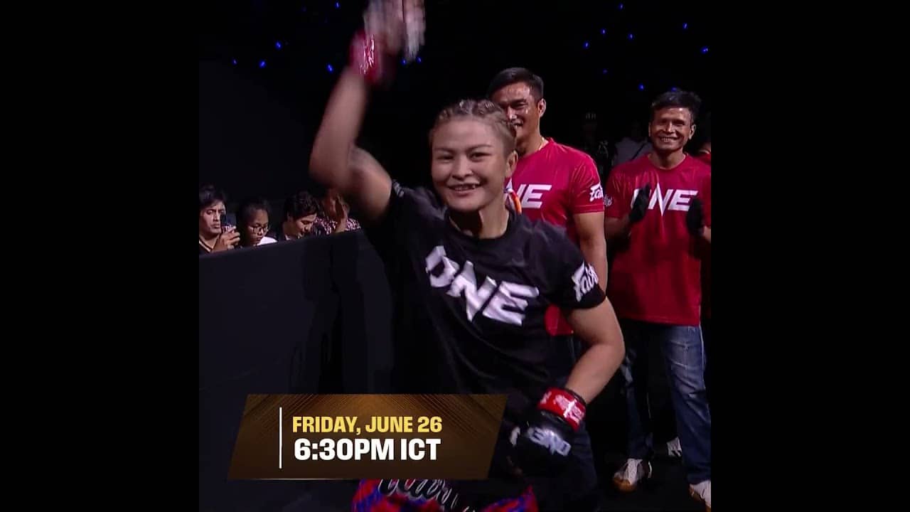 Just beat it 💃 Stamp is back! Watch Stamp Fairtex vs. Cynthia Flores NOW at The Inner Circle 20!