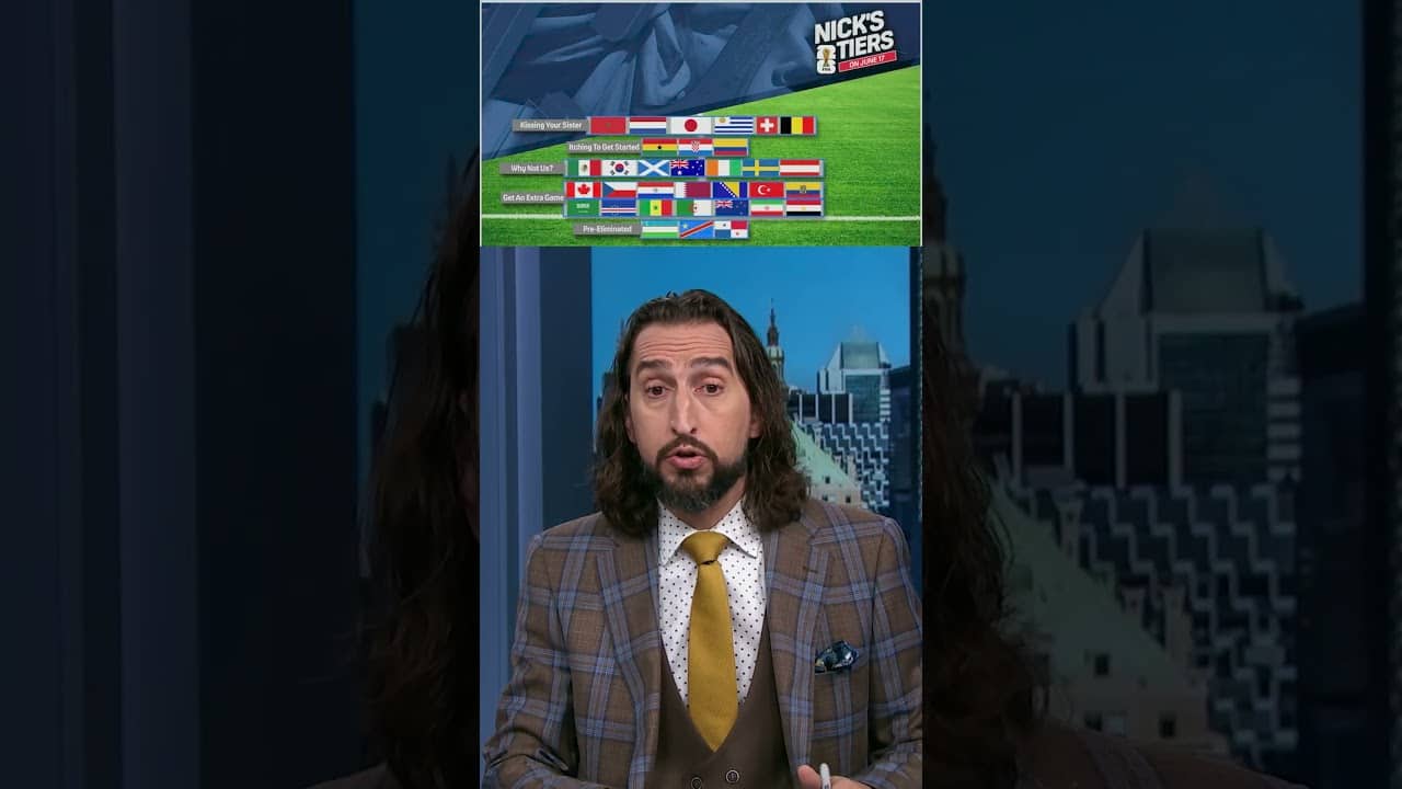 Nick reveals his inaugural edition of FIFA World Cup Tiers 👀 #worldcup #argentina #france #brazil