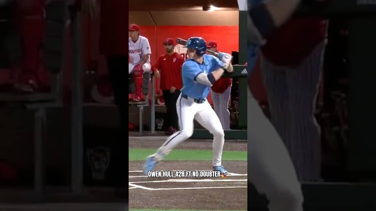 Crushed it 😉 #unctarheels #unc #collegebaseball #ncaabaseball #baseball #collegesports #sports