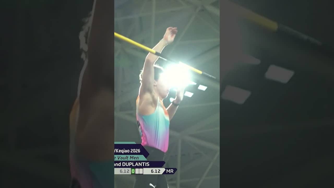 Mondo soars to 6.12m in the Shanghai night sky ✨ #DiamondLeague