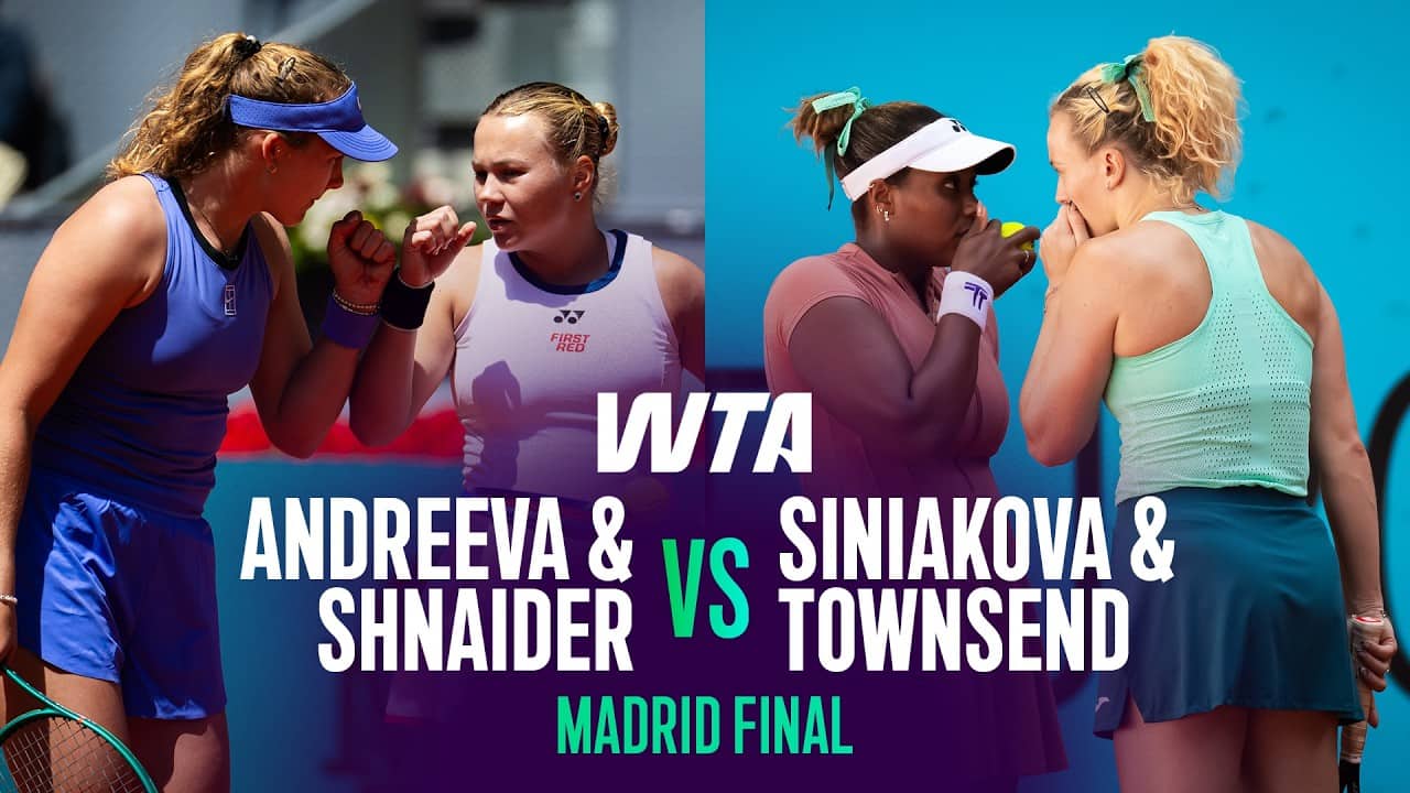 Andreeva/Shnaider  vs. Siniakova/Townsend | 2026 Madrid Doubles Final | WTA Match Highlights